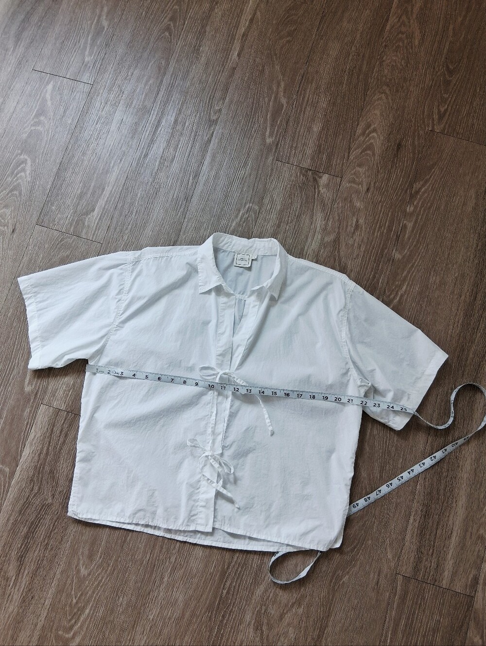 Deiji Studios Tie Up Shirt White Organic Cotton Poplin - Picture 11 of 16